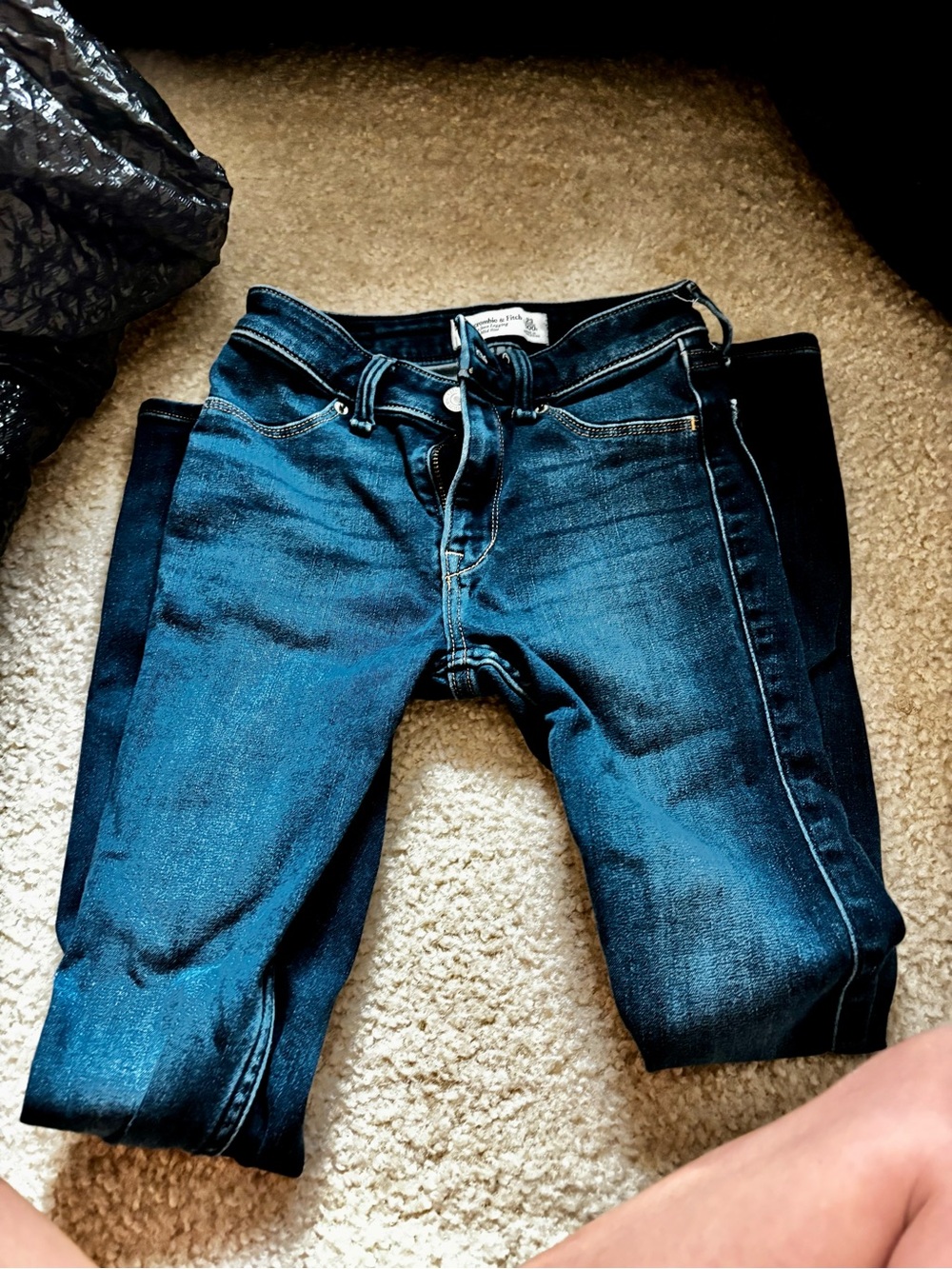 Abercrombie & Fitch Deep Blue Skinny Jeans